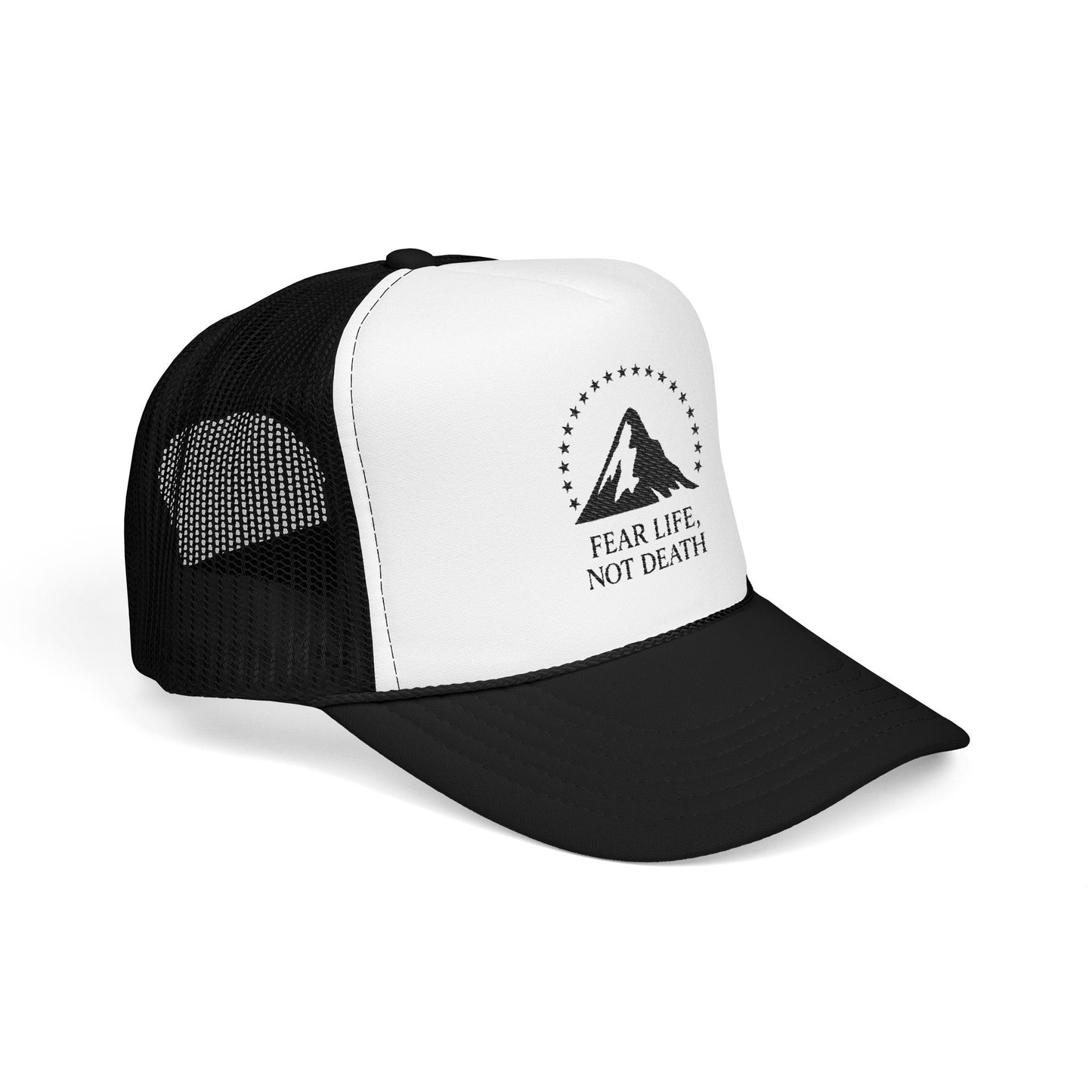 Embroidered Mountain Trucker Hat