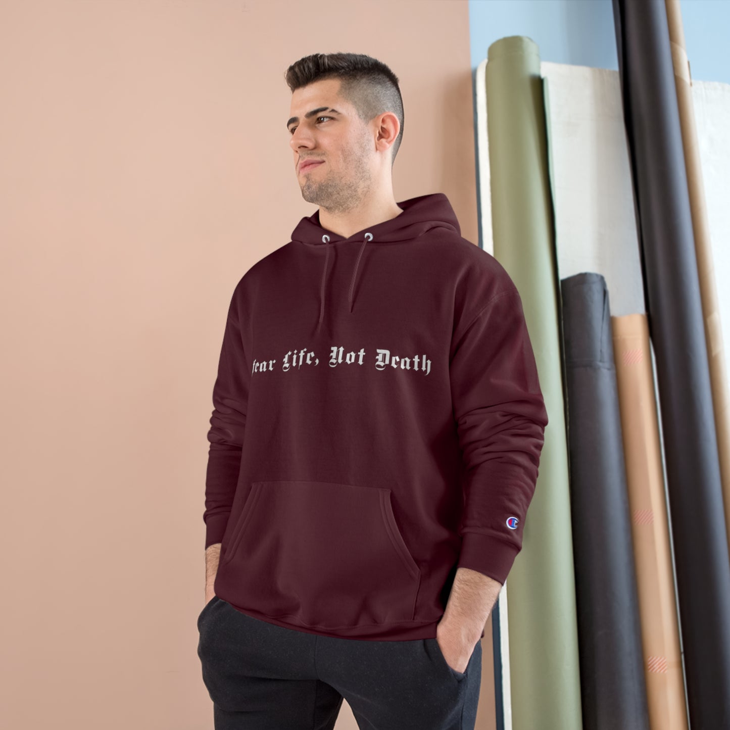 Fear Life, Not Death Champion Hoodie