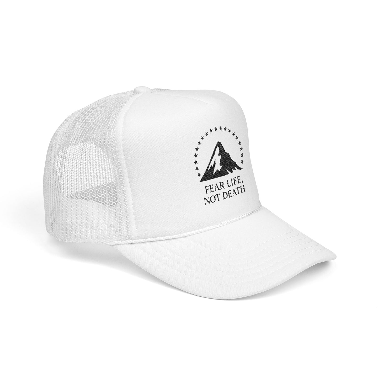 Embroidered Mountain Trucker Hat