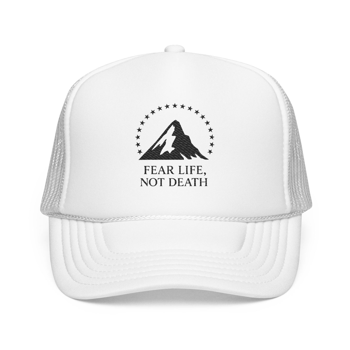 Embroidered Mountain Trucker Hat