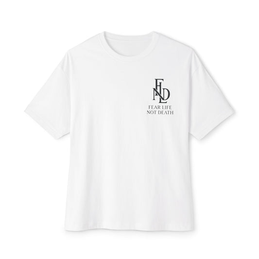 Fear Life Not Death French Tee - Unisex Oversized Boxy
