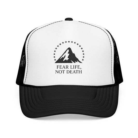 Embroidered Mountain Trucker Hat