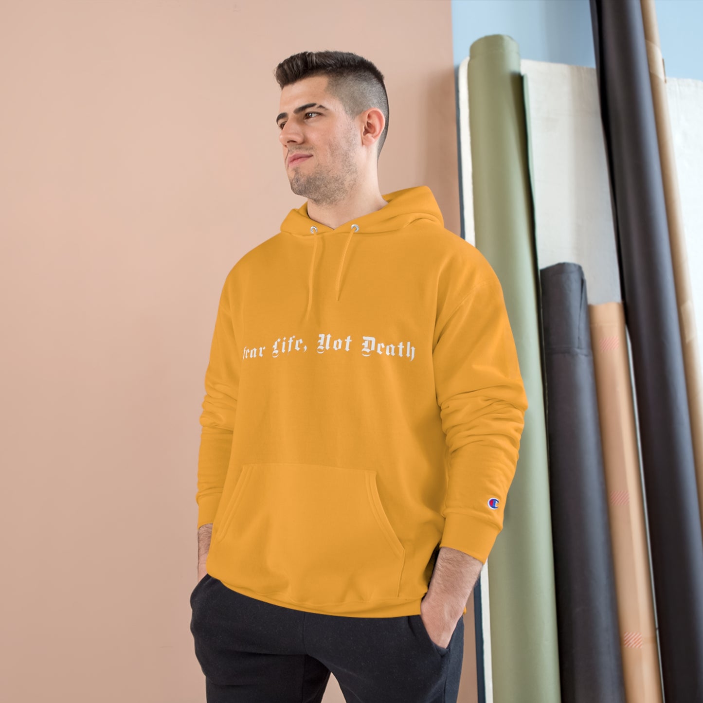 Fear Life, Not Death Champion Hoodie